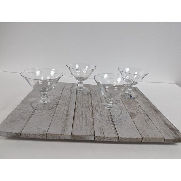Imperial Candlewick Sundae Glasses 4 5/8" Footed Tumbler Juice Set of 4 - Picture 1 of 6